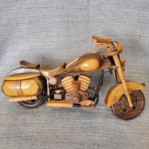 Artisan Handmade Wooden Motorcycle Replica